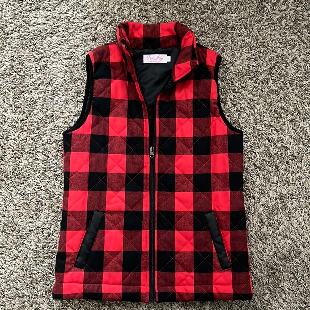 Pink Lily Flannel Vest